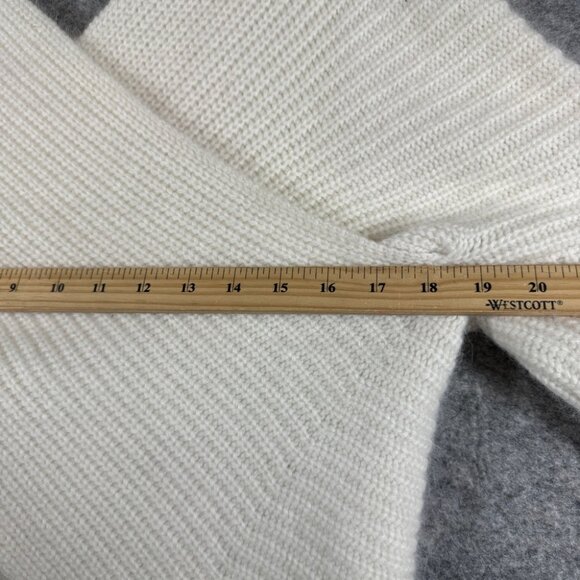 Maje Angora Blend Wrap Sweater Cream V Neck Knit Size Small Luxury Soft Knit - Picture 8 of 15